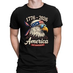 250 Years America Anniversary 1776 Bald Eagle 250th Birthday US Flag T-Shirt