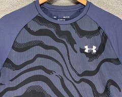 Under Armour Mens Tech 2.0 Morph T-Shirt Blue Short Sleeve Heat Gear Size Small