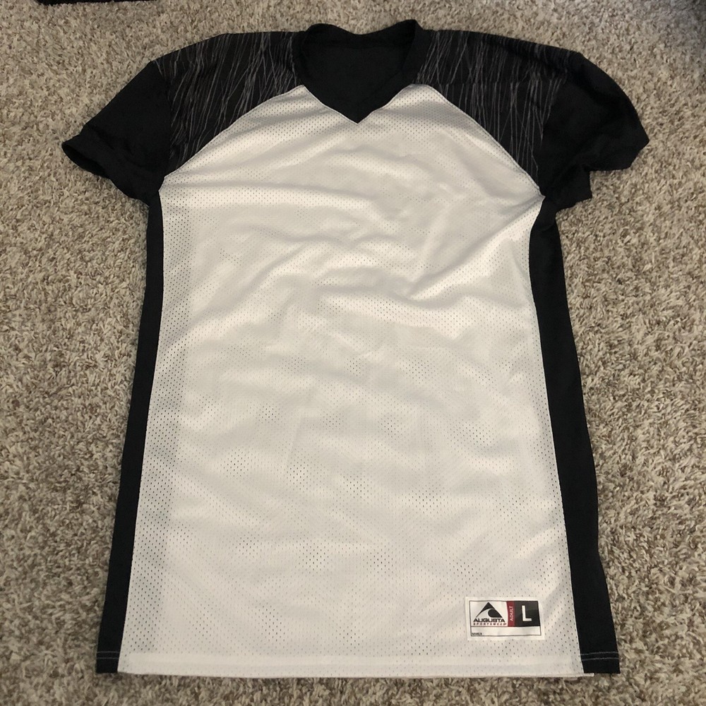 Augusta Sportswear Half-Elastic Cuff Slant Football Jersey Size Large V Neck