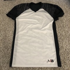 Augusta Sportswear Half-Elastic Cuff Slant Football Jersey Size Large V Neck