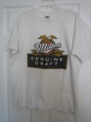 Miller Genuine Draft Vtg T Shirt Beer Eagle Graphic Size XL Runs small