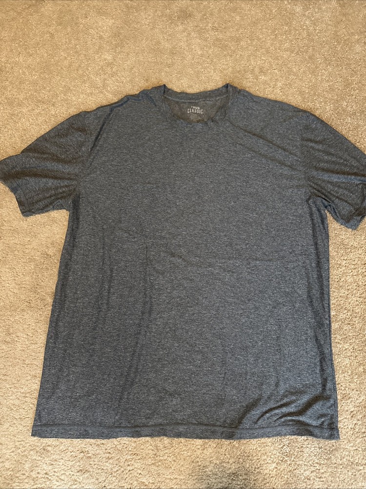 True Classic Crew Neck T Shirt Mens Size Xl Navy Blue Stretch