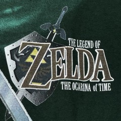 Vintage 1999 The Legend of Zelda Ocarina of Time Nintendo 64 Promo T-Shirt Sz L