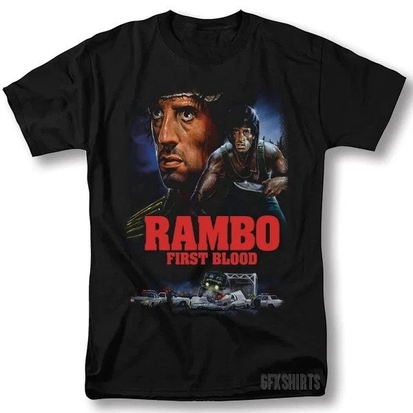 Retro Rambo First Blood Movie Classic Vintage Graphic Design T-Shirt BESTSELLER