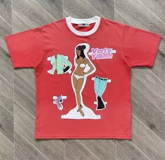 Vertabrae Verty Youth Tee Red Men’s Heavyweight Cotton Round Neck Short Sleeve
