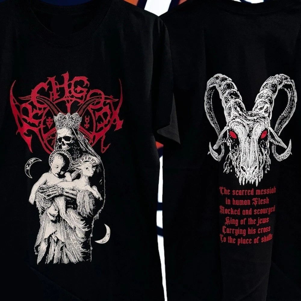 2 Sides Archgoat Band Album For Fans Cotton Black Full Size T Shirt BL807