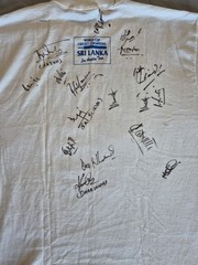 Vintage World Cup Cricket Champions Sri Lanka XL LA TOUR 96 Signatures On Back