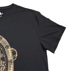 Heads Or Tails T-Shirt Size M Black Rhinestone Studded Watch Goth Grunge Bling