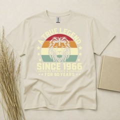 60th Birthday T Shirt Born In 1966 Gift 60 Year Old T-Shirt True Legend Sixty