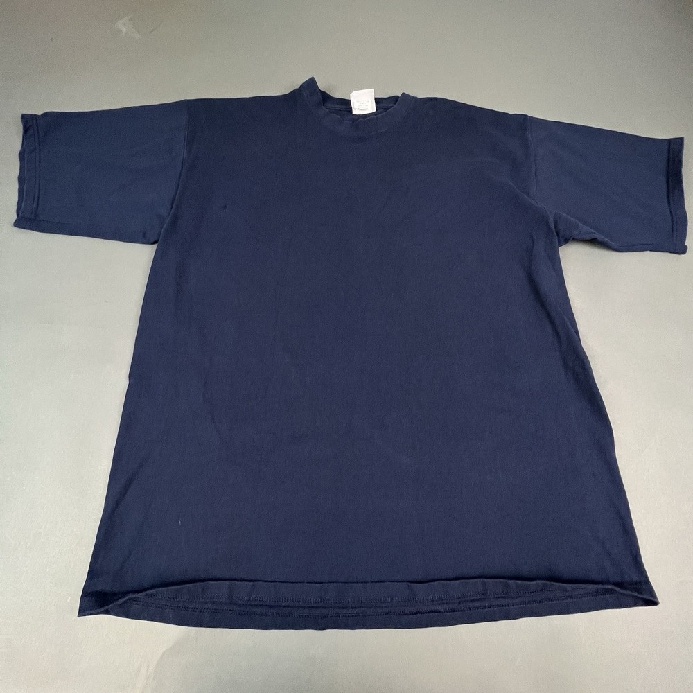 Vintage Pluma Heavyweight Cotton T-shirt Mens Size XL Navy Blue Pre-Shrunk