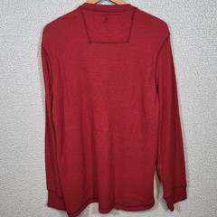 G.H. Bass & Co. Men’s Yosemite Henley Long Sleeve Shirt Large New With Tags Red
