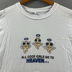 Vintage Powerpuff Girls Shirt Mens Large All Good Girls Go To Heaven Cancun Y2K