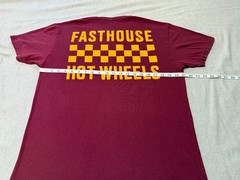 FASTHOUSE – Men’s Short Sleeve L – LARGE – Burgundy – FAST HOUSE F/H Hot Wheels