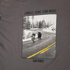 EXP Designs Canada T Shirt Mens XL Graphic “Finally, Some Lean Meat!” Gray