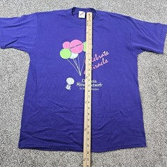 Vintage Walmart Shirt Mens Large Purple Childrens Miracle Network 90s USA Made