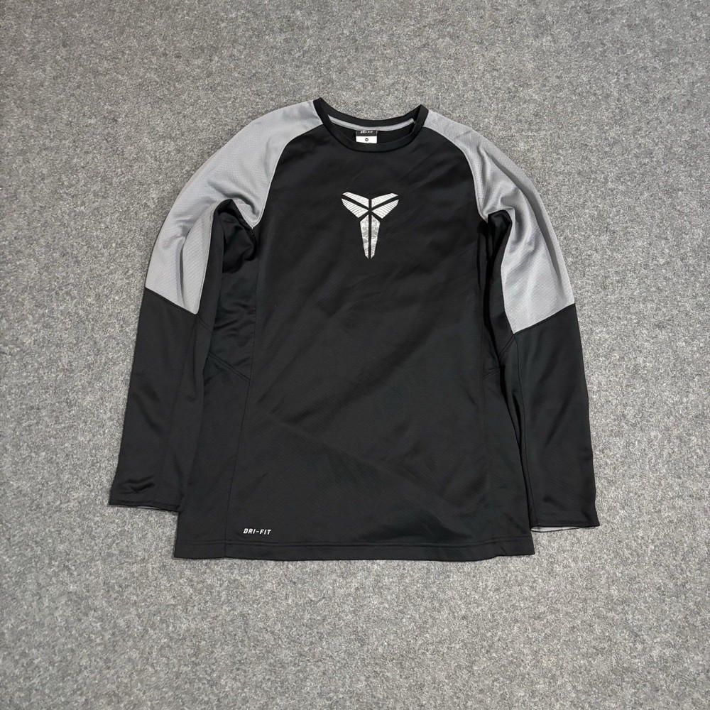 Nike Kobe Bryant Mamba Fearless Long Sleeve Shirt Size Medium Dri-Fit Black