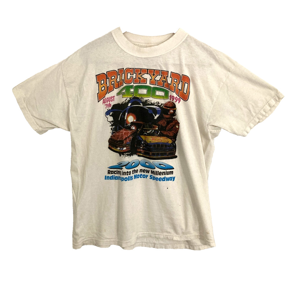 Vtg Gildan 1999 Brickyard 400 Shirt Adult XL Nascar Racing Cars Speedway Tee