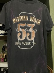 Vintage 90s 3D Emblem Bike Week 1994 Motorcycle Single Stitch Large T Shirt