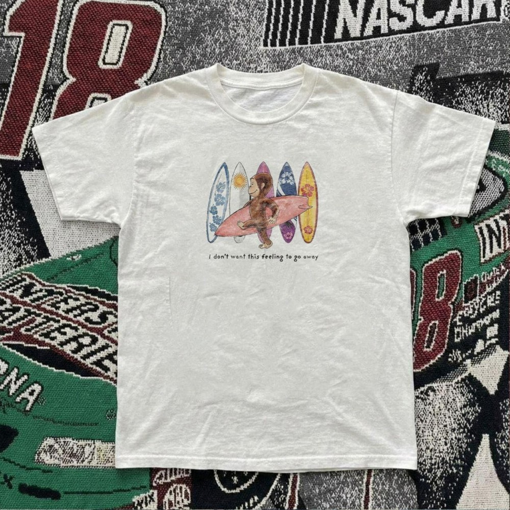 Gildan Curious George Surf Graphic Tee