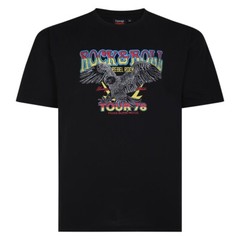 ESPIONAGE BLACK ROCK & ROLL T390 TEE SHIRT 2XL3XL4XL5XL6XL7XL8XL