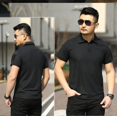 Men’s Tactical Polo T-Shirt Quick Dry Combat Short Sleeve Team Work Casual Shirt