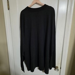 Yeezy Gap Balenciaga Heavy Jersey Logo Tee Size XXL Black Longsleeve