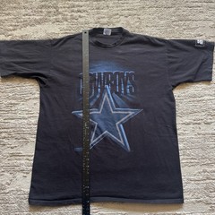 Vintage 90s Starter Dallas Cowboys Tee Mens Large Black NFL Football Tee USA