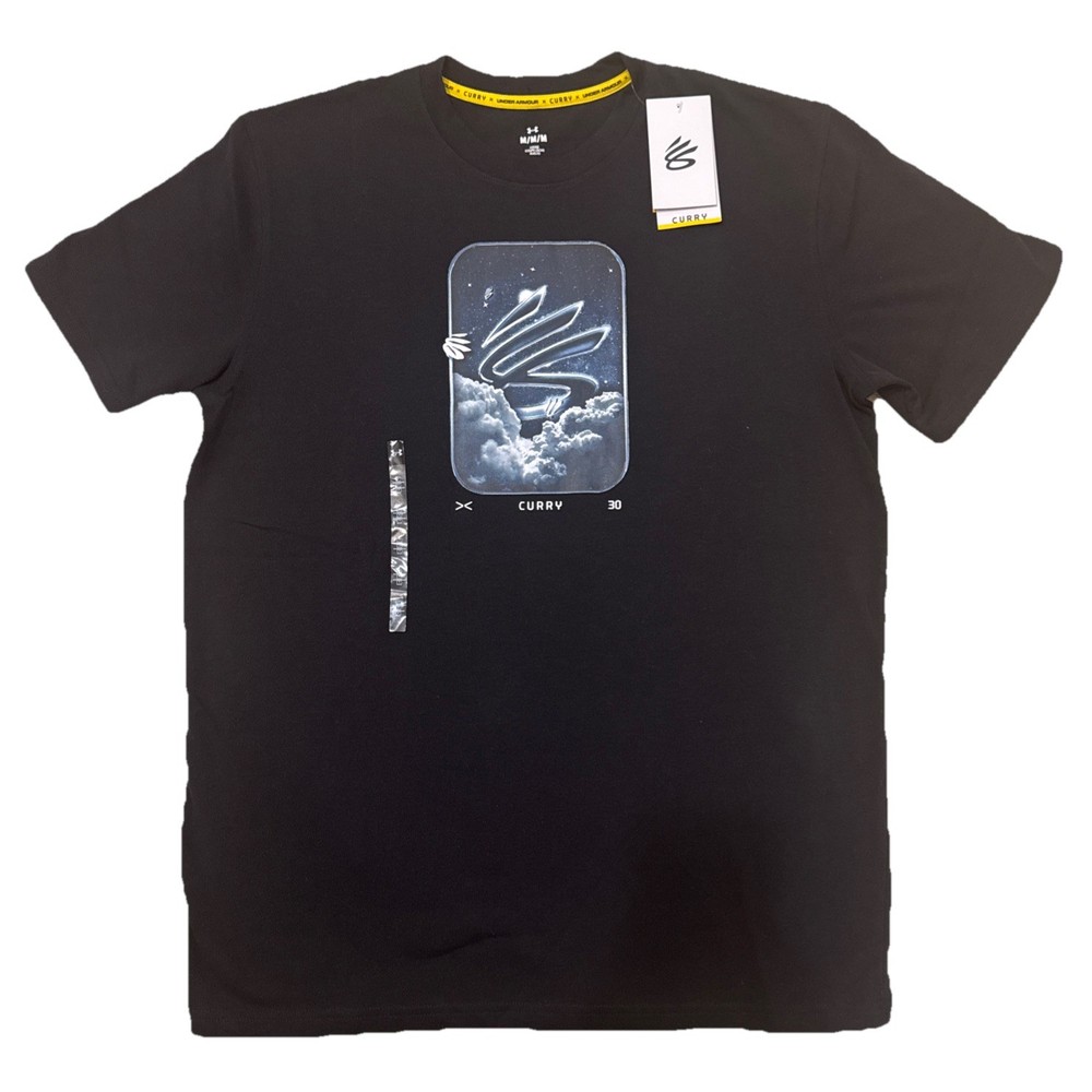 NEW Curry Trend Under Amour Men’s Heavyweight T-Shirt Size M Black