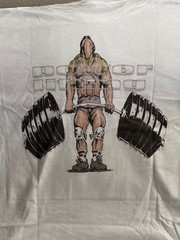 NEW POWER LIFTING : “DTG” PRINT On 100% COTTON WHITE T-SHIRT 2XX