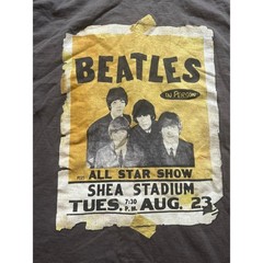 The Beatles Shea Stadium Concert Poster T-Shirt Gray 2008 Apple Corps Mens L