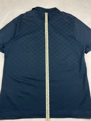 LOUIS VUITTON Men’s Damier Short Sleeve Polo Shirt Navy 100% Cotton Size L