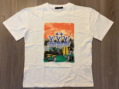 Louis Vuitton Embellished Graphic Cotton Tee Shirt milky white sz M