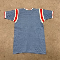 VTG 50s 60s Alpha CHI Omega Dad T Shirt Mens L Blue Short Sleeve