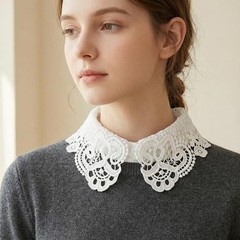 BEoneBEwin Fake Collar Detachable Dickey Collar, White Lace Collars Half Shir…