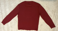 G.H. Bass Co. Men’s Long Sleeve Pullover Waffle Henley Shirt Burgundy Size XL