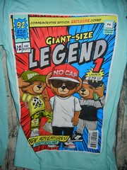 Bailey Apparel Comic book Look Legend Long Sleeve T-Shirt Size S- Light Green