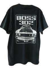 Mens Boss 302 Ford Mustang 50 Anniversary T Shirt Large New NWOT Black SS Cotton