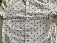 Odd Future OFWGKTA Classic Donut Logo Button-Up Shirt L White Short Sleeve Rap