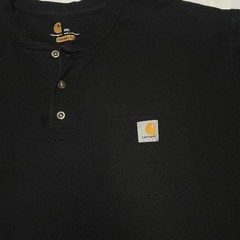 Carhartt Mens 3XL Black Long Sleeve Pocket Shirt Original Fit
