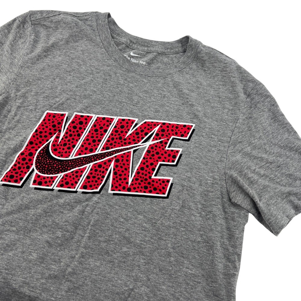 Nike Mens Gray Safari Print Graphic Logo T-Shirt Short Sleeve Small AR5006-063