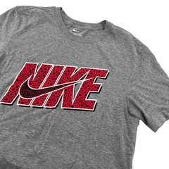 Nike Mens Gray Safari Print Graphic Logo T-Shirt Short Sleeve Small AR5006-063