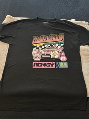 Hello Kitty Racing Car Tokyo Speed Graphic T-shirt Large Black Short Sleeve