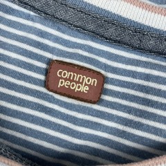 Common People Men’s Blue Pink Striped Pocket Cotton Tee T Shirt M Medium Indi
