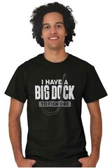Dirty Fishing Joke Funny Big Dock Fish Gift Mens Casual Crewneck T Shirts Tees