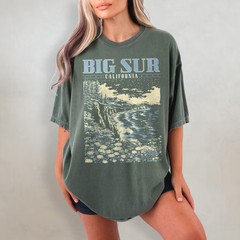 Big Sur Retro Comfort Tee California Coast Nature Outdoors Travel