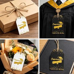 50 Pcs Class of 2026 Graduation Gift Tags 2X3 Inch Hangable Congratulation Gift