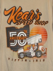 Kear’s Speed Shop 50th Anniversary T-Shirt Large Rick Ferkel Tiffin Ohio