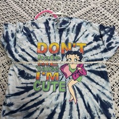 Y2K Betty Boop Tie Dye Don’t Hate Me Cause I’m Cute Tshirt Graphic Hippie Grunge