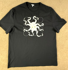 Authentic LOEWE Suna Fujita x LOEWE Octopus Embroidered Relaxed-Fit T-Shirt Sz L