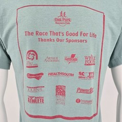 Vintage 1998 Oak Park Runners Club “The Race That’s Good for Life” T-Shirt (S/M)